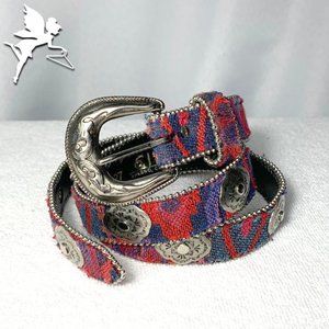 VINTAGE ELITE FRESNO Southwestern Navajo patterned belt